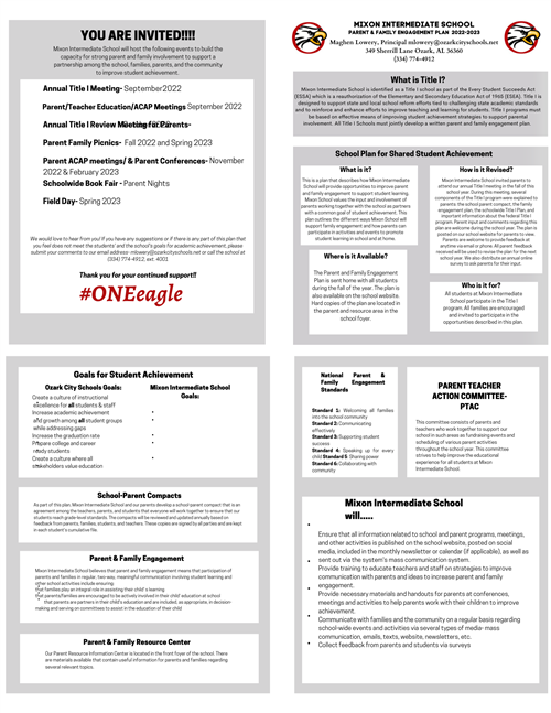 Family Engagement Plan